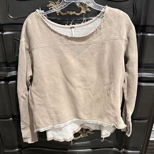 Free People Tan Sweatshirt